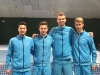 Die Verbandsliga-Herren mit (von links) Yannick Pott, Jonas Müller, Lars Hoischen, Alexander Kopp und (nicht auf dem Bild) Alex Horst gewannen in Lüdenscheid mit 5:1.